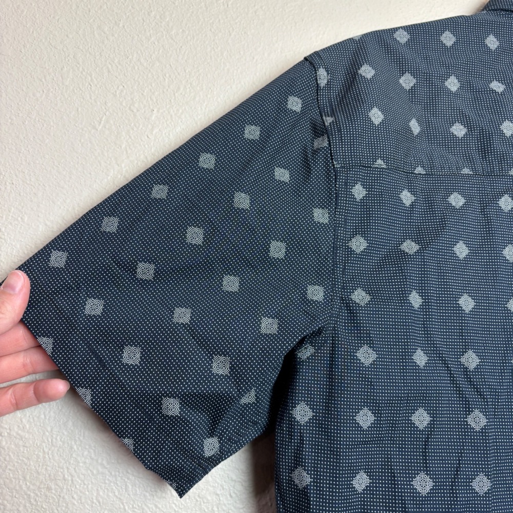 Cody James Mens S Navy Blue Galaxy Geo Diamond Print Button Shirt Cowboy Western - Picture 9 of 15